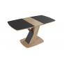 Стол раздвижной Гарда Тип 1 (Дуб Крафт золотой, Стекло матовое черный графит)